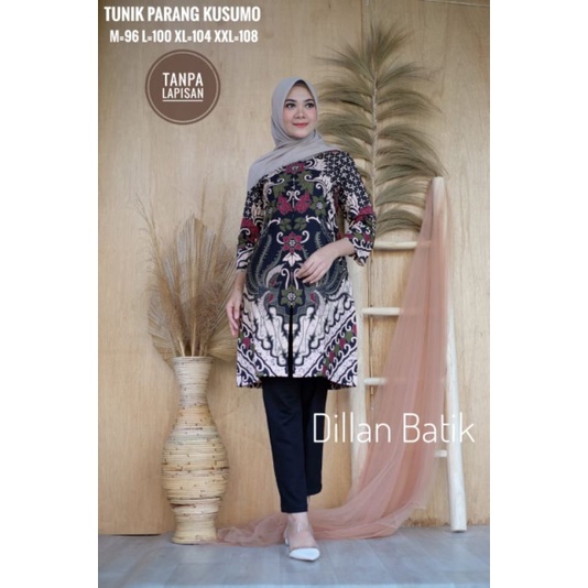 BAJU BATIK WANITA TUNIK PARANG KUSUMO