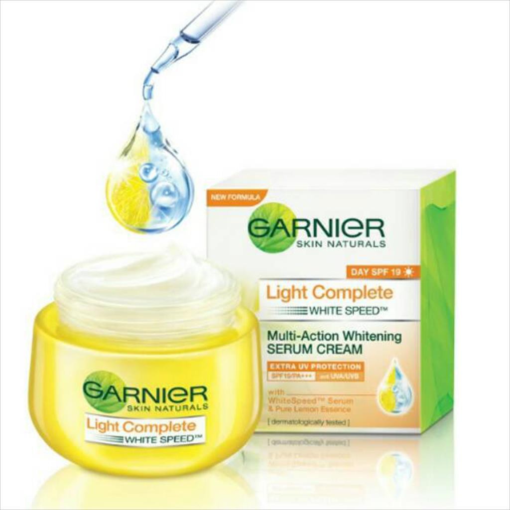 GARNIER LIGHT COMPLETE WHITESPEED CREAM 50ml DAY/NIGHT SERUM CREAM