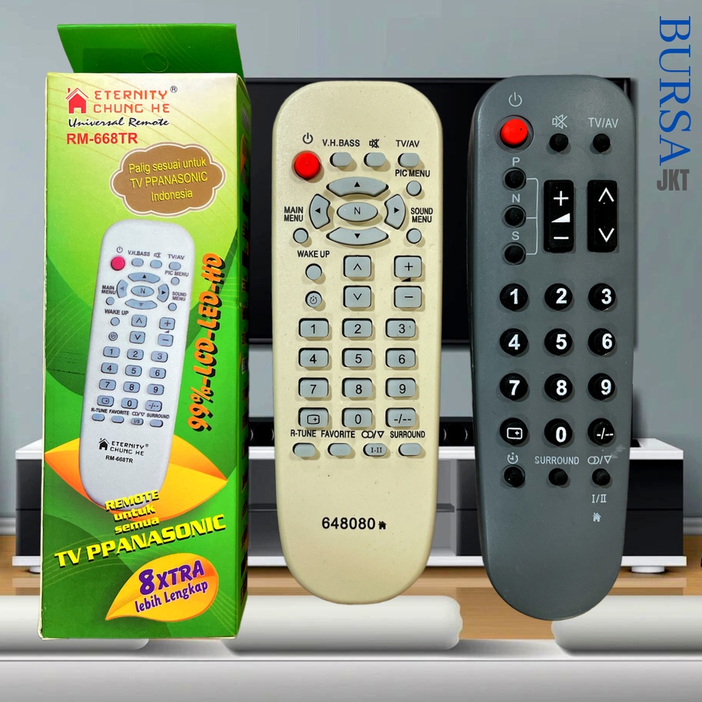 REMOTE / REMOT PANASONI PNS TV TABUNG LCD LED UNIVERSAL TANPA SETTING