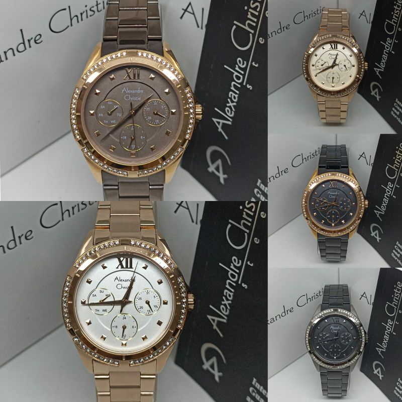 Jam Tangan Wanita Alexandre Christie 2644 AC2644 AC 2644 Tali Besi / Stainless Steel