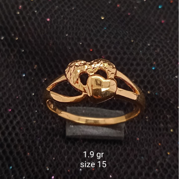 Cincin Emas 17K - 1.9 gr Kadar 750 - 1180