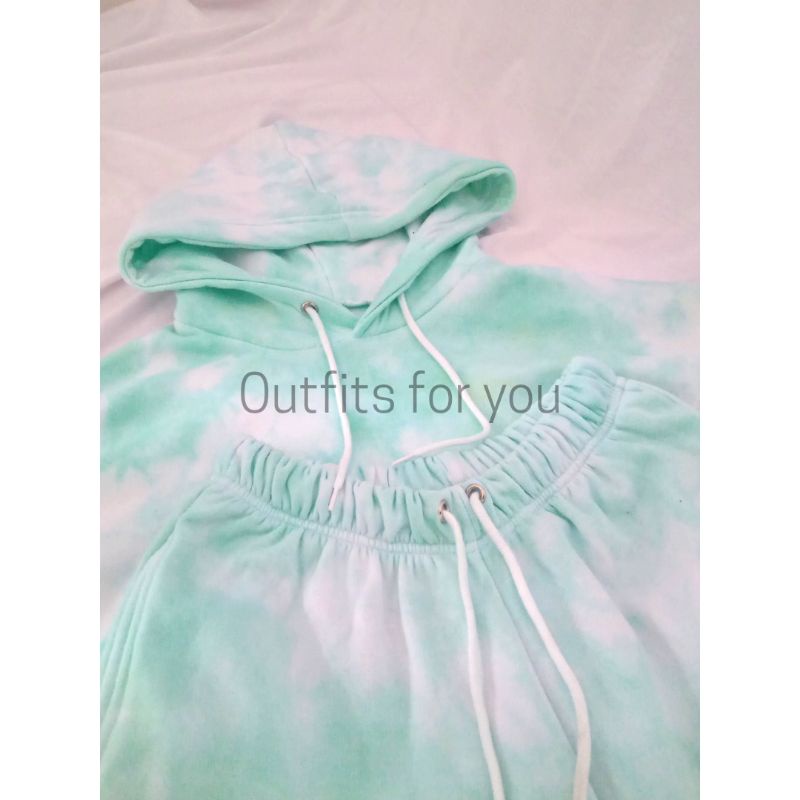 SWEATER TIE DYE / ONE SET SWEATER TIE DYE /HOODIE TIE DYE