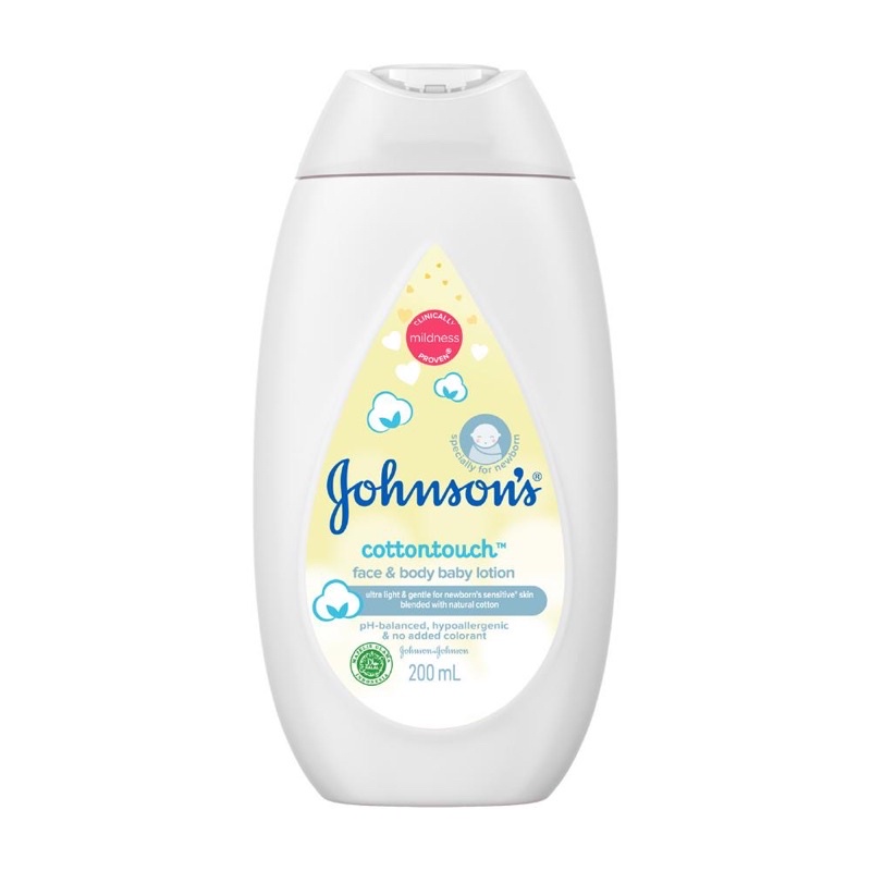 Johnson's Baby Cotton Touch Face &amp; Body Lotion 200 ml / hand body bayi dan anak sensitive