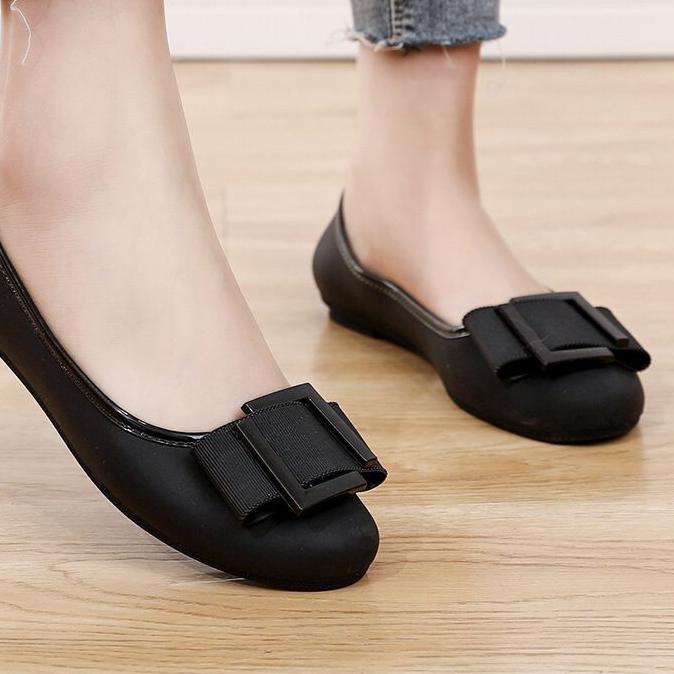 ♙ Tasgallery TG1569 Flat Shoes wanita sepatu flat bahan jelly import ☂