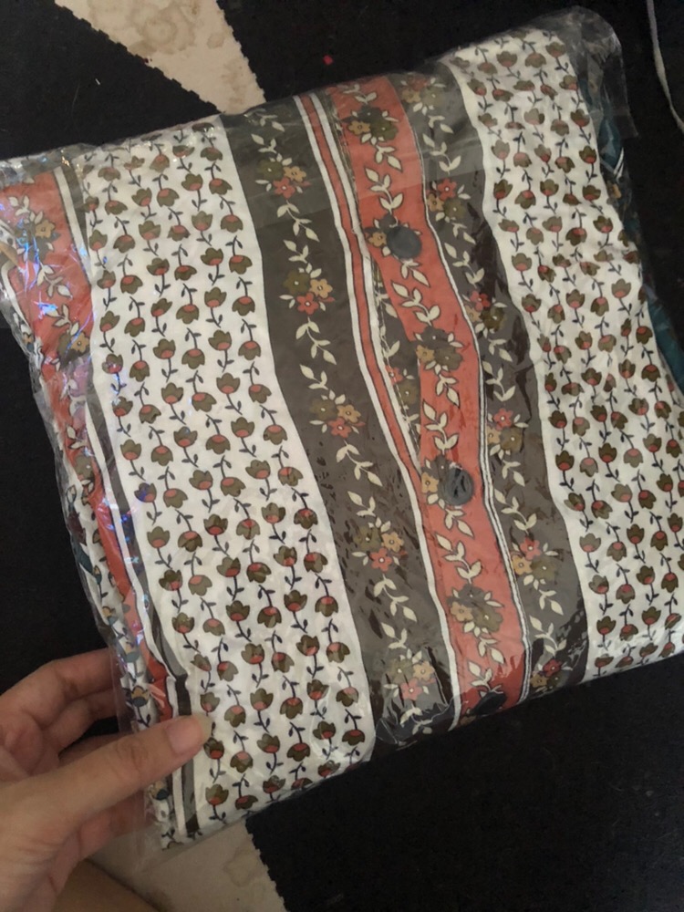 Tunik Bunga Kecil Katun Rayon Homey Tunic Jumbo Xxl Rempel Kancing Muslim Belt Adem Batik Grosir