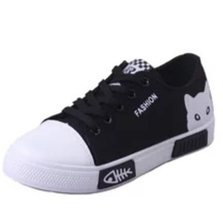  Sepatu  Sneakers  Wanita  Model Lace  Up  Casual Flat Bahan 