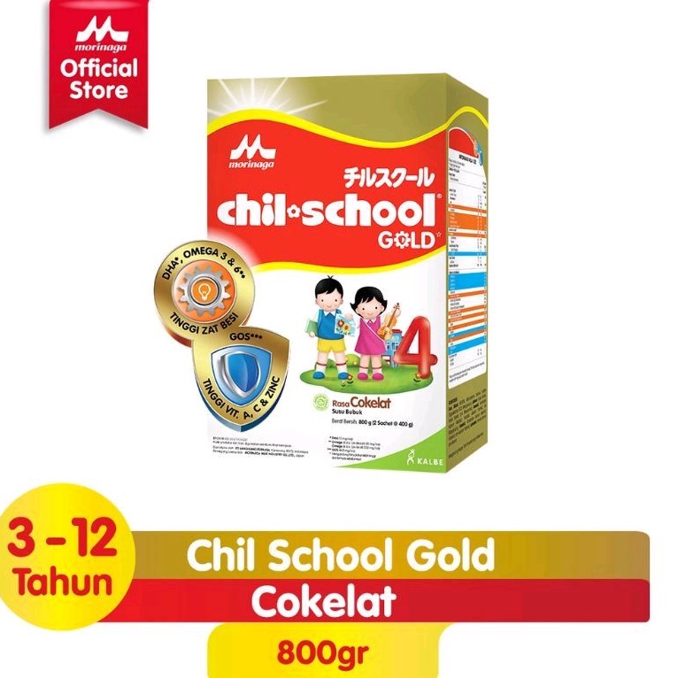 CHIL SCHOOL GOLD MADU/VANILA/COKLAT/STROBERI 800gram