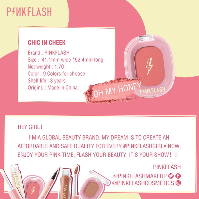 PinkFlash Blush On PinkFlash Blush PinkFlash Blush On Powder PinkFlash BlushOn PinkFlash Blush On Pink Flash