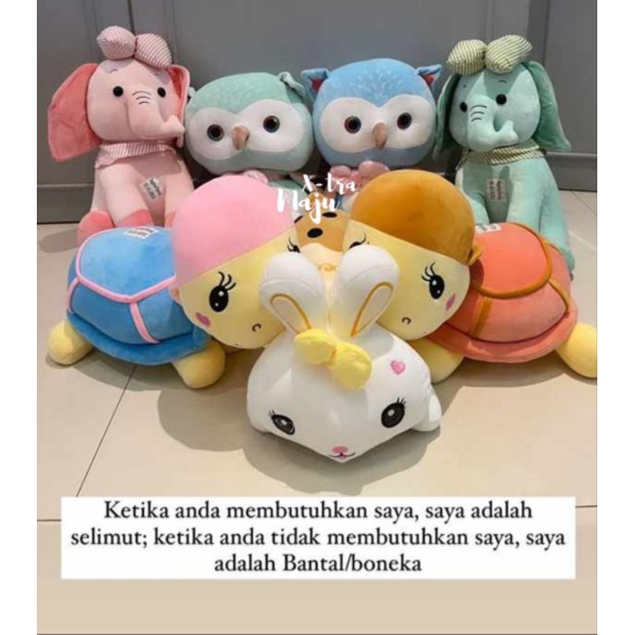 guling selimut (gulmut) / boneka selimut motif karakter lembut dan halus - LIMITED EDISI