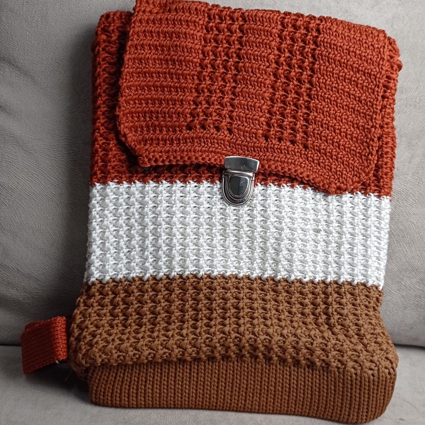 Tas Ransel Rajut Blaster - SenjabyAtsa-Bata - Moka