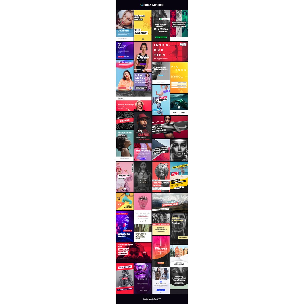 AtomX - Instagram Stories Designs And Transitions Pack V7 - After Effect (Extension)