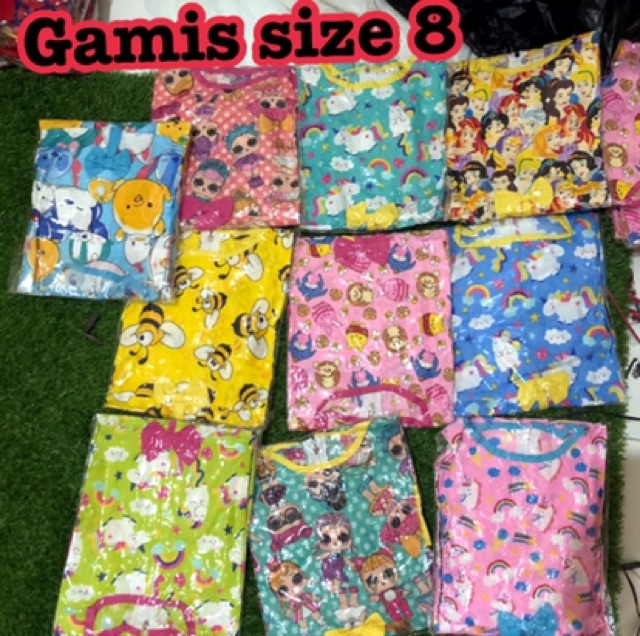 Gamis set anak katun catra free jilbab hijab untuk 1-10 tahun