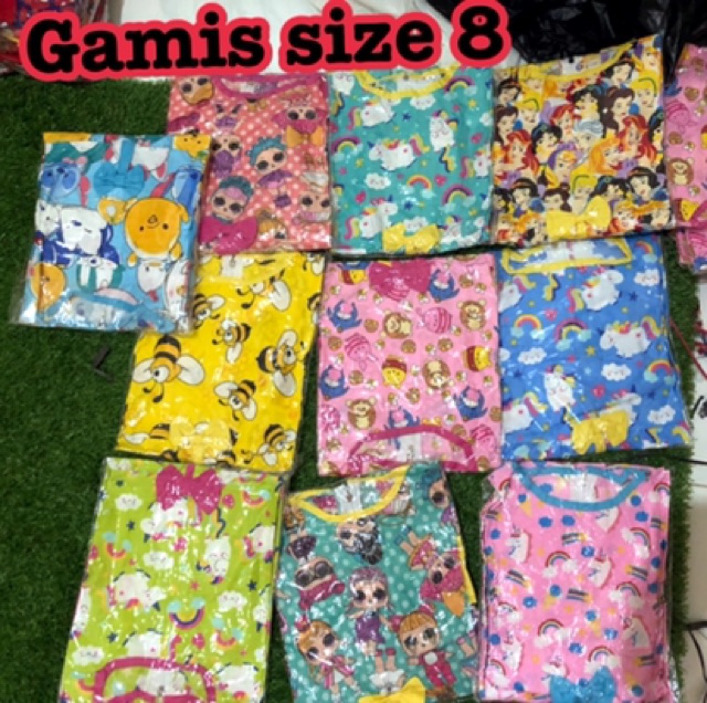 Gamis set anak katun catra free jilbab hijab untuk 1-10 tahun