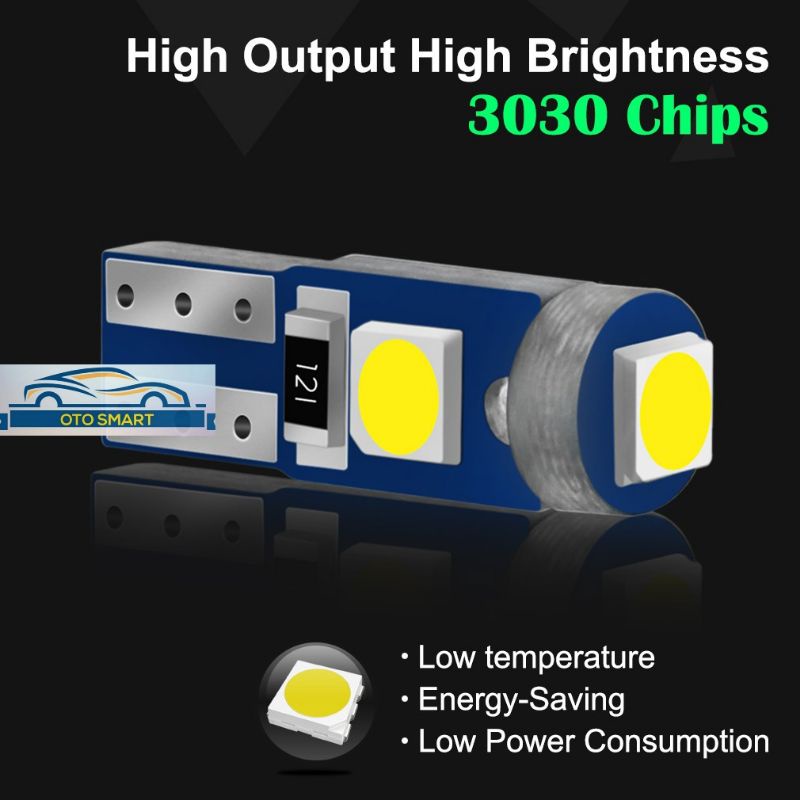 Lampu LED Speedometer Mobil T5 3030 Chips 3 SMD