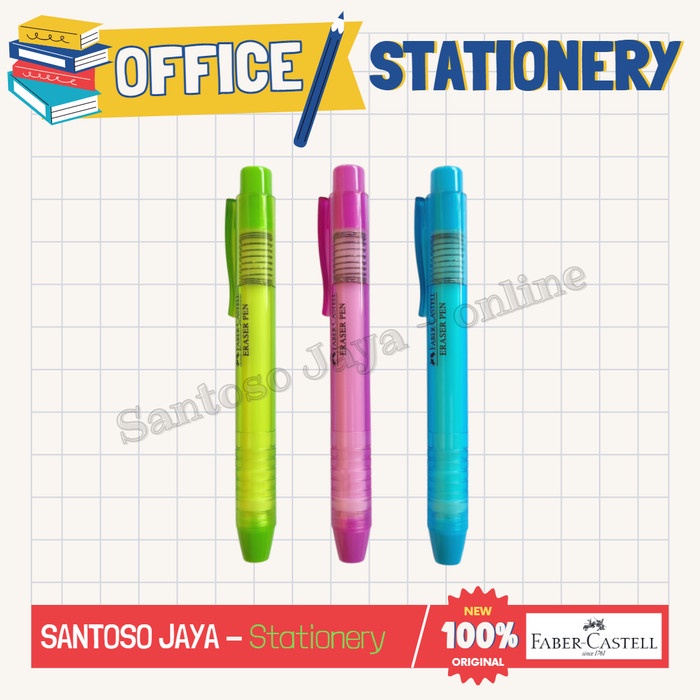 

Penghapus FABER CASTELL Eraser Pen - Eraser FABER-CASTELL model Pulpen