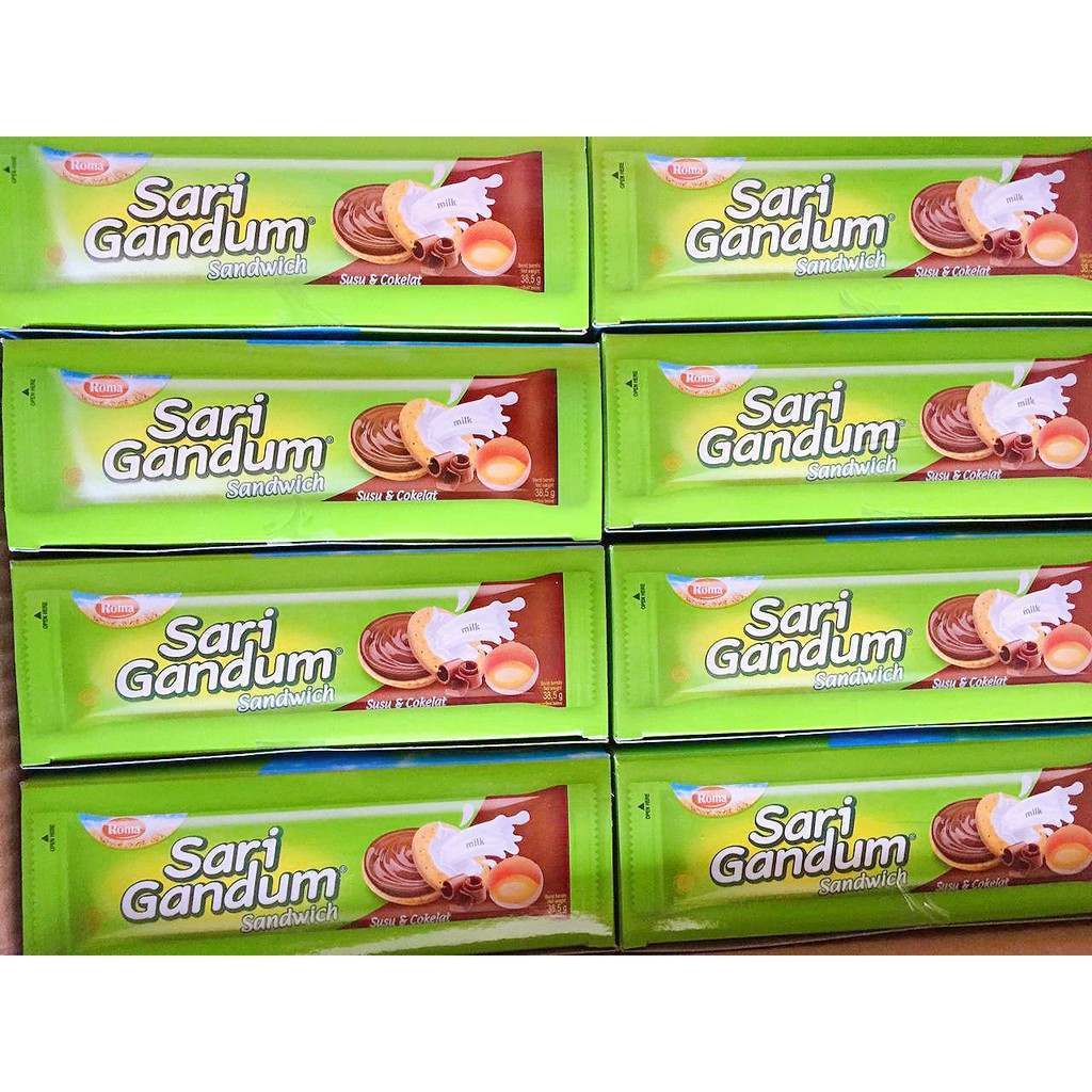 Biskuit Roma Sari Gandum Susu &amp; Cokelat I Per Box (12 bungkus)