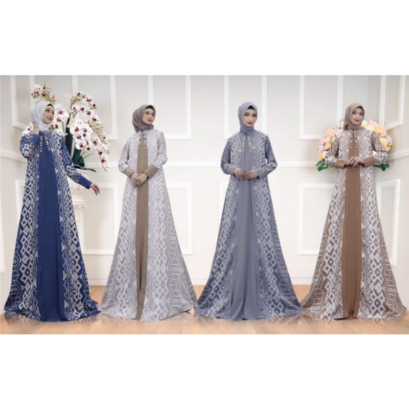 dress muslim/gamis syari/gamis terbaru Js Collection Manja Syari (dress only)