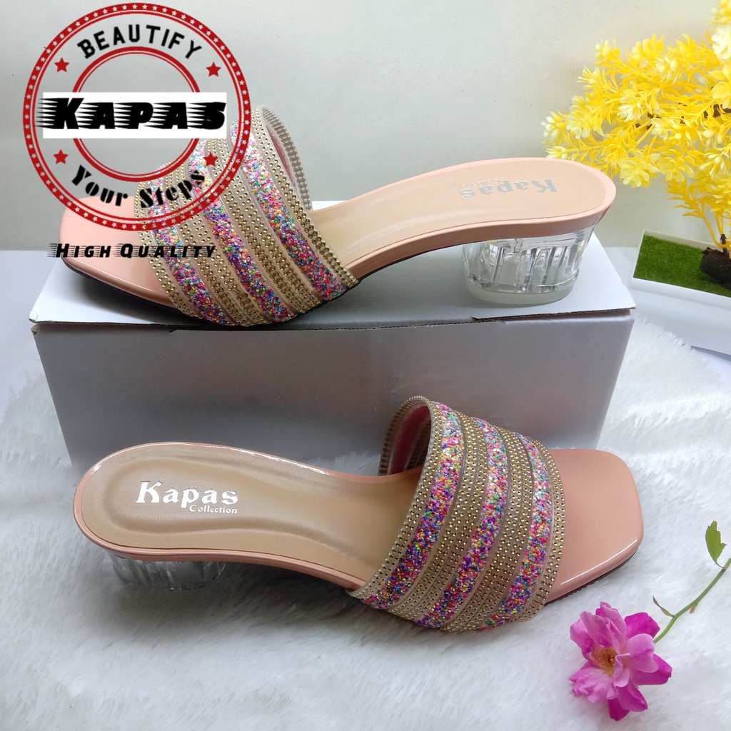 Sandal Hak Kaca Jelly Kokop Ks061