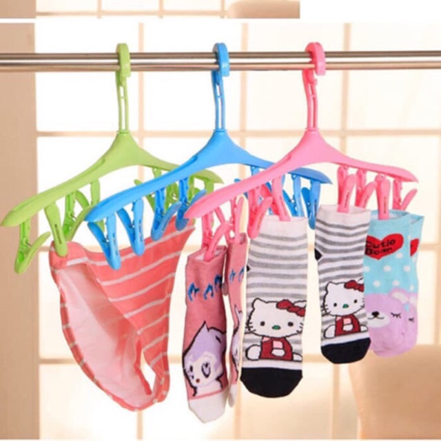 8 IN 1 HANGER SERBAGUNA JEPITAN JEMURAN PRAKTIS SERBAGUNA WARNA ACAK