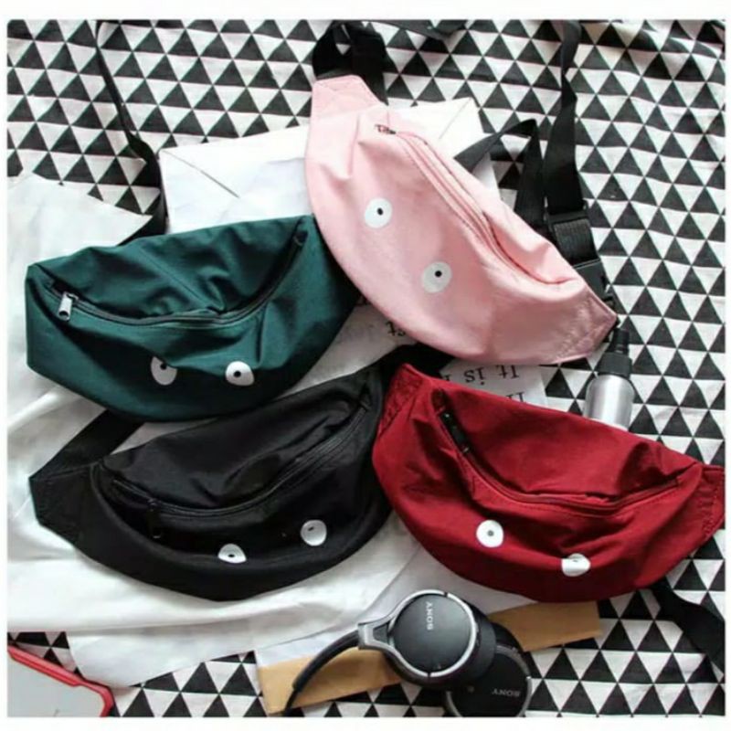 dem_sare / DS1015 - Eye Mood Tas Pinggang Rolling Waist Bag Tas Selempang Pinggang