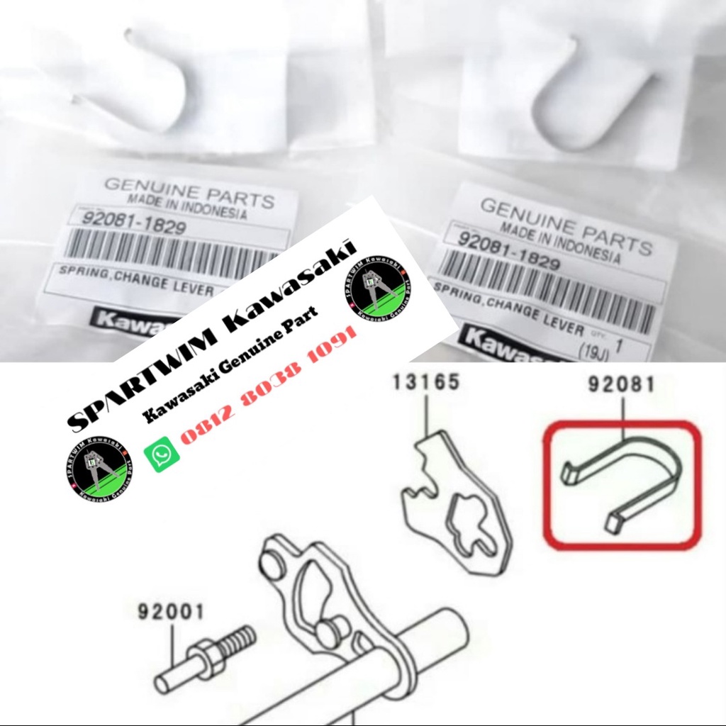 Spring per plat U persneling operan gigi KLX 150 original kawasaki