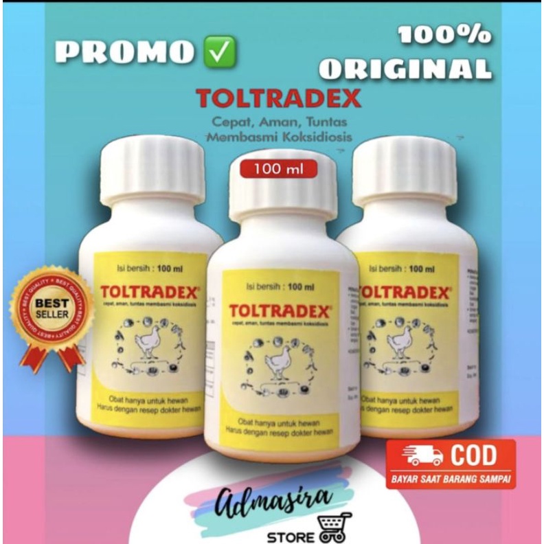 TOLTRADEX 100 ml Medion obat Koksidiosis Unggas Ayam Kelinci
