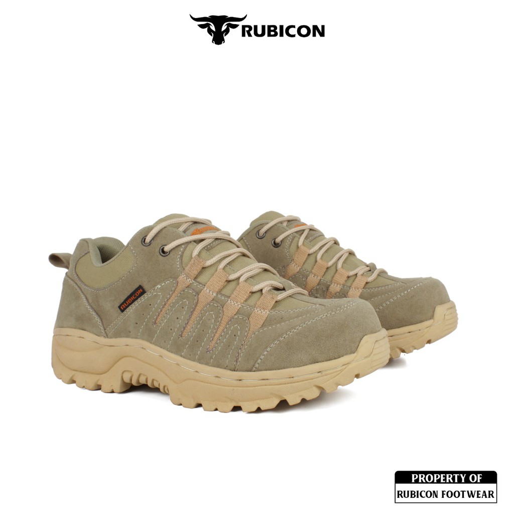 RUBICON LAVA KHAKI SEPATU BOOTS SAFETY TRACKING KERJA LAPANGAN PRIA UJUNG BESI PREMIUM QUALITY