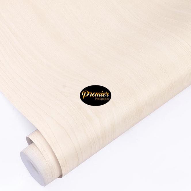 18Qc Wallpaper Minimalis Kayu Plain Light Cream | 45Cm X 10M 3Tlv