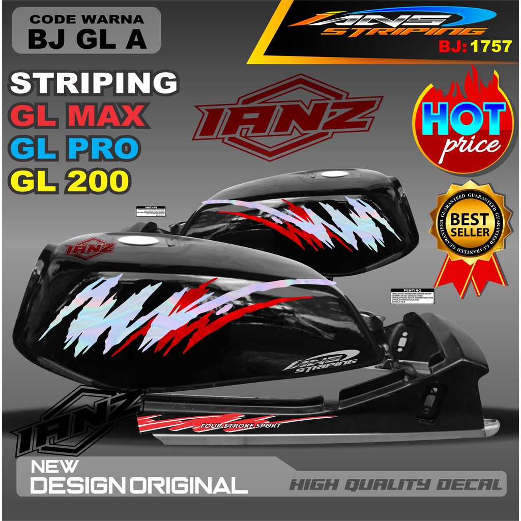 STRIPING GL VARIASI HOLOGRAM /  STIKER GL MAX VARIASI HOLOGRAM / STIKER HOLOGRAM