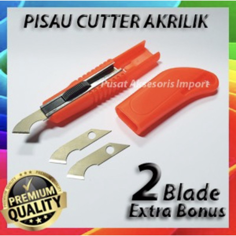 PISAU CUTTER ACRYLIC PEMOTONG AKRILIK PVC PLASTIC PLASTIK LAMINATE - HN-CUT03-RED