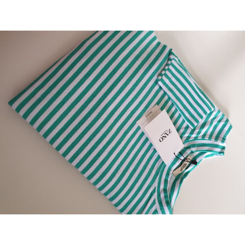 ZANO BASICS Sweater Crop Salur Turquaise Green