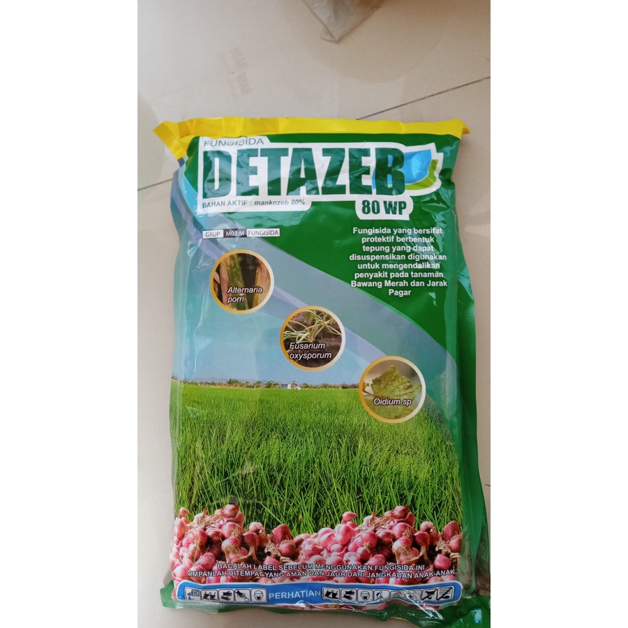 fungisida detazeb 1kg pembasmi penyakit bercak daun & embun tepung pada tanaman bawang merah