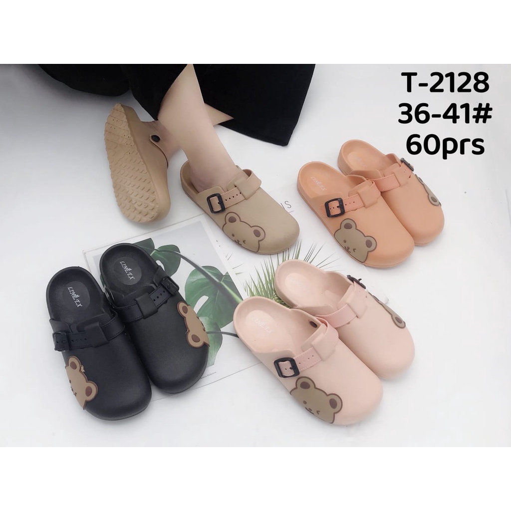 Sandal Slip On Wanita Bapau Bear Korean Style Winola Collection WNL 2128-2A