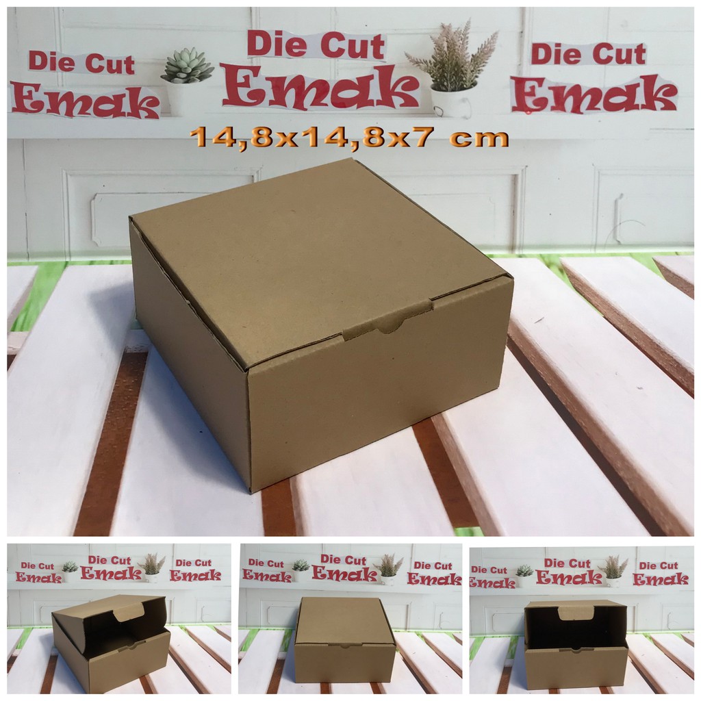

kardus uk.14,8x14,8x7 cm kotak box karton Die Cut
