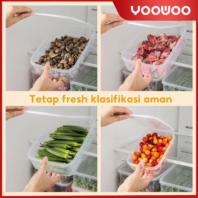 Storage lemari es / kotak penyimpanan /toples plastik bening / toples plastik /Perlengkapan dapur