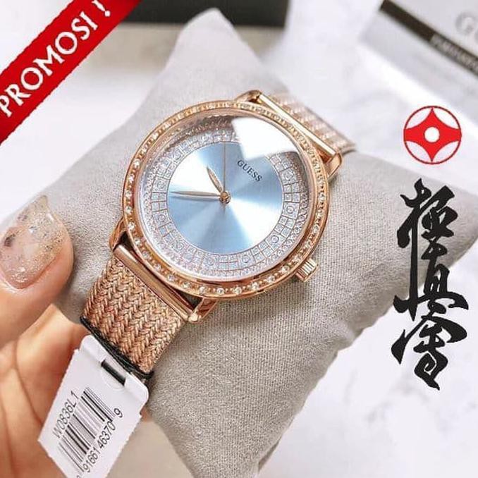 TERBARU JAM TANGAN WANITA MERK GUESS ORIGINAL 4.1 TYPE : W0933L3 BATERAI YT3 TERLARIS