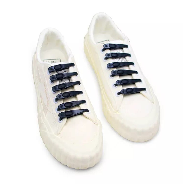 1 Set Tali Sepatu Praktis Fashion Model V-Tie / Shoelace Impor Bahan Premium