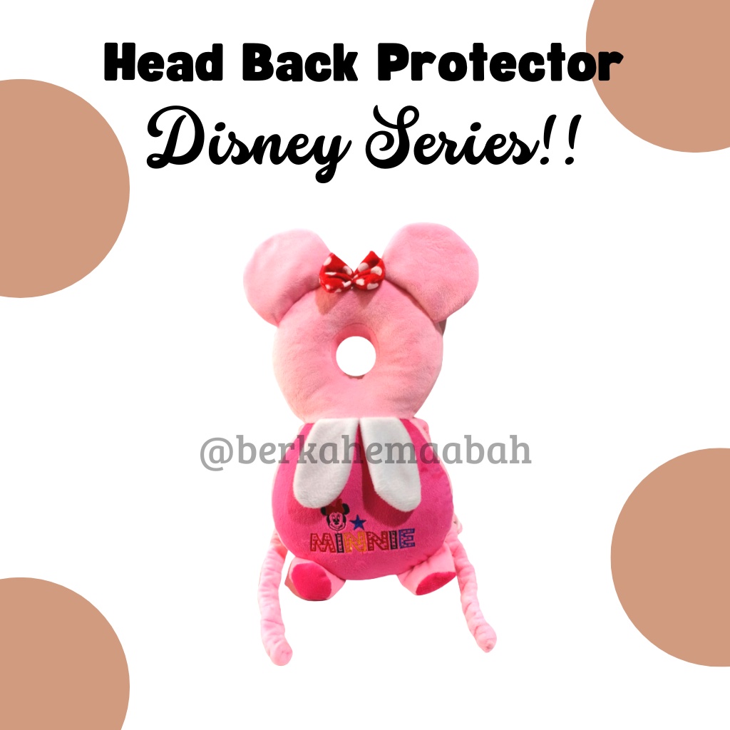 ( FREE STRAP ) Bantal Pelindung Kepala Bayi Disney Minnie Wing | Head Neck Pillow Pad | Pelindung Kepala Bayi