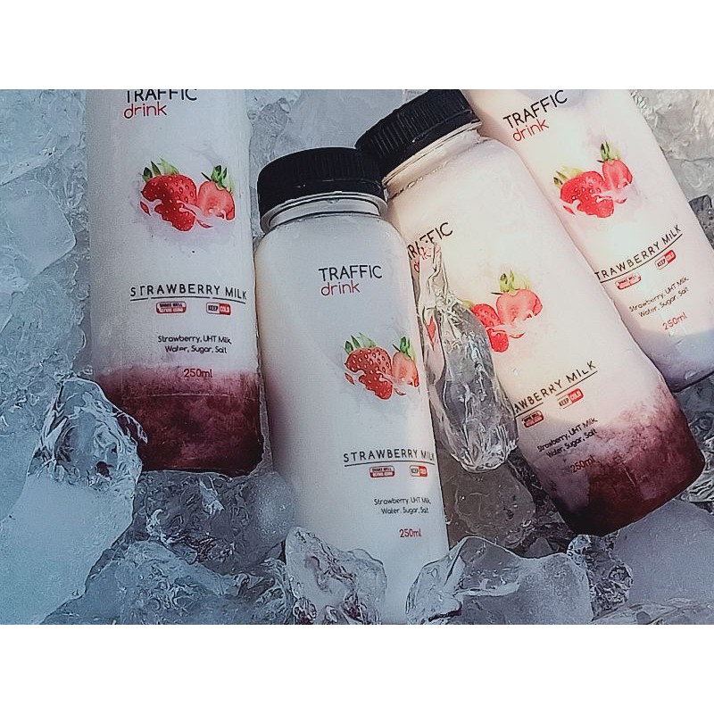 

TRAFFIC DRINK Strawberry Milk - Korean Strawberry Milk - Susu Strawberry