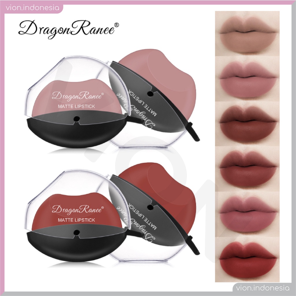 DRAGON RANEE Lazy Lips Velvet Matte Lipstick Lipstik Bentuk Bibir DR009