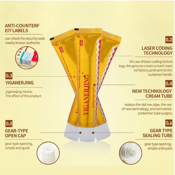 Yiganerjing 100% asli obat gatal dermatitis eksim psoriasis anti jamur bakteri gatel alergi salep-5