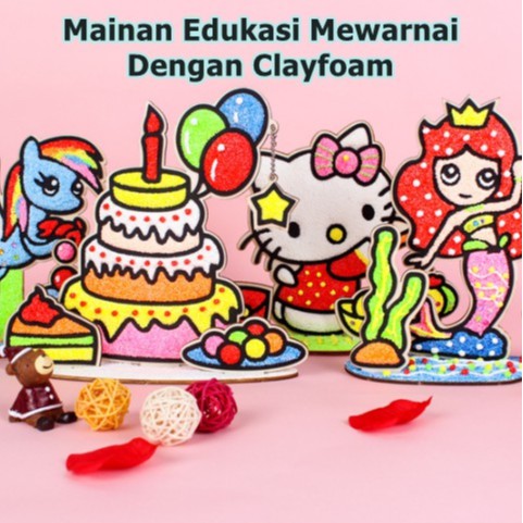 [ORGM] Mainan Edukasi DIY Mewarnai Papan dengan Bahan snow foam clay