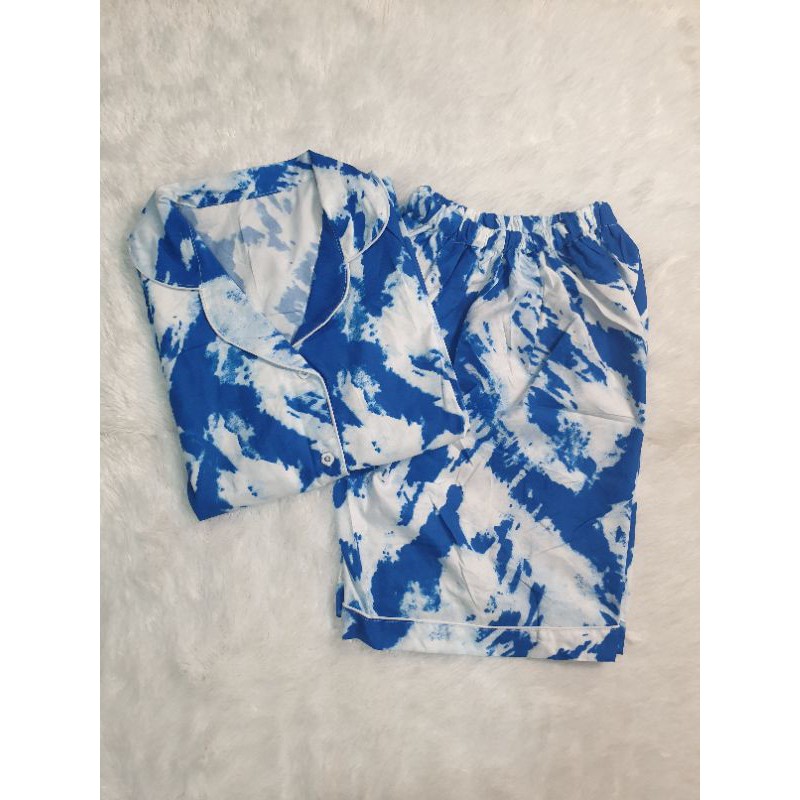 Baju Tidur Piyama Wanita / Cewek Set Tie Dye HP Dewasa