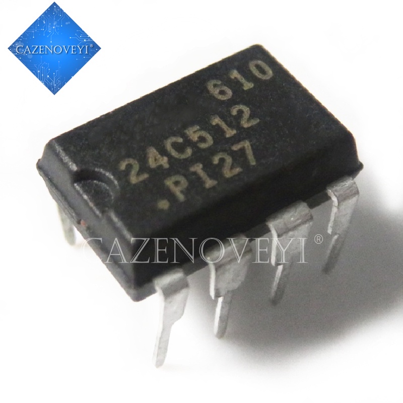 5pcs Ic At24C512-10Pi-2.7 At24C512-10Pu-2.7 24c512 Dip-8