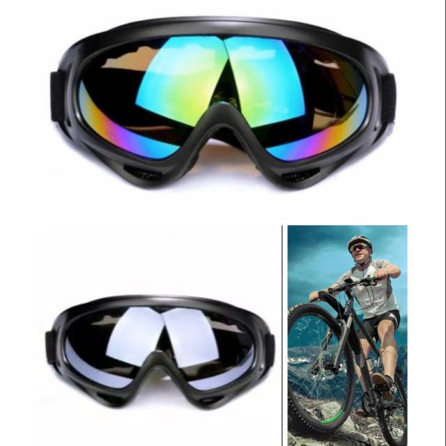 Kacamata Sepeda Google UV400 Kaca Mata Anti Bentur Debu Angin Air Glass Import Sepeda Motor Cross Bi