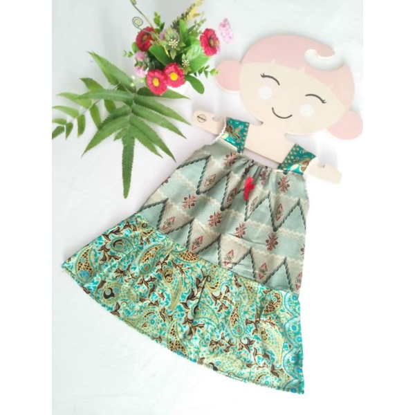 dres bayi/dres lucu/baju batik anak/pakaian anak perempuan/blus batik anak perempuan/baju bayi