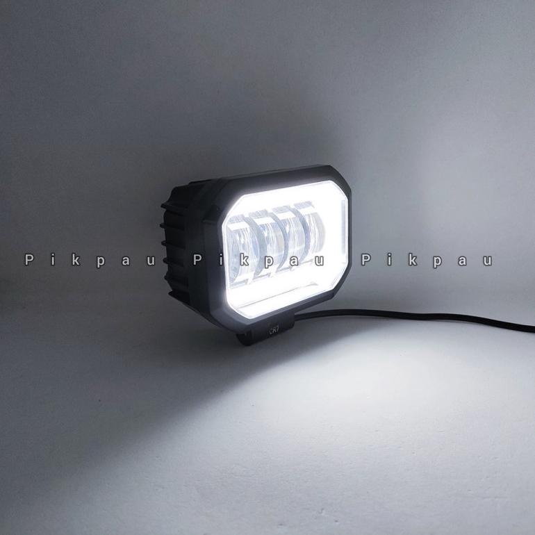 S9M3  Lampu Tembak Sorot LED 6D 4 Mata Lensa Lampu Depan Daymaker Kotak CWL CREE