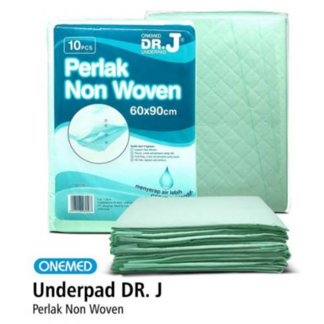 DR J ONEMED Underpad / Perlak Non Woven 60 x 90cm Isi 10 Lembar