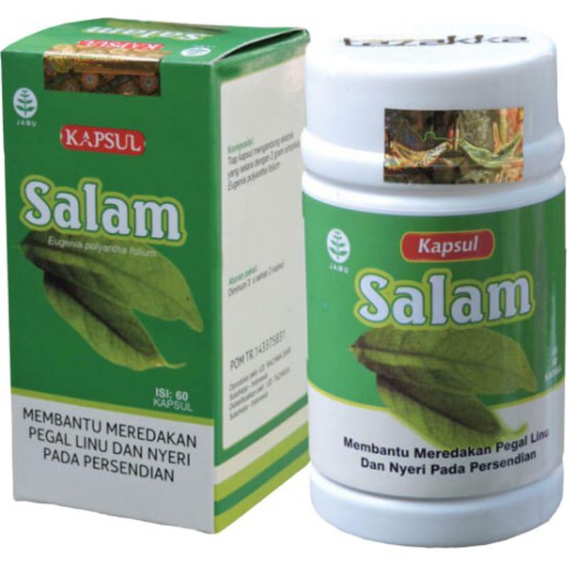 

KAPSUL DAUN SALAM JAMINAN PRODUK ASLI KWALITAS TINGGI/Herbal Penurun tensi darah/ Obat nyeri Sendi, encok, reumatik dan adam urat/ teh daun salam