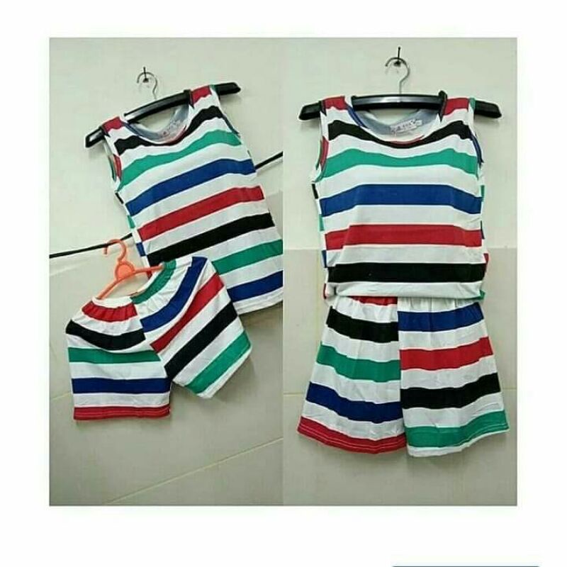 Baju Anak Perempuan Pakaian Tidur Wanita Singlet Celana Hotpan Terbaru